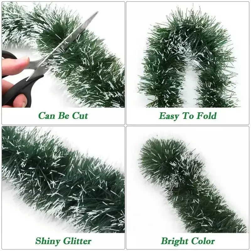 Natal enfeites fitas fita de cana verde guirlanda árvore de natal diy pendurado pendente grinalda ornamento decoração de festa decoração de casa