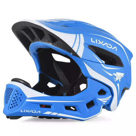 Lixada crianças 2-em-1 destacável capacete facial completo crianças esportes capacete de segurança da bicicleta equipamentos de proteção crianças capacete de ciclismo