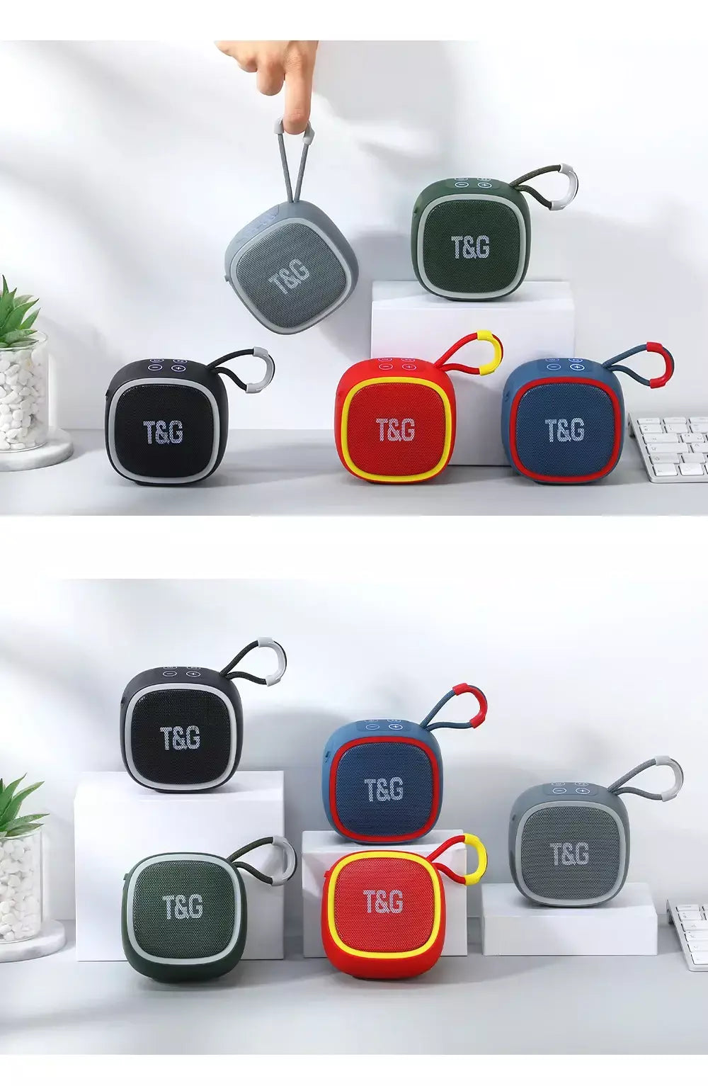 Alto-falante bluetooth tg659 mini alto-falantes portáteis sem fio poderosos tws bt 5.3 caixa de som alto-falante de alta fidelidade suporta cartão tf rádio