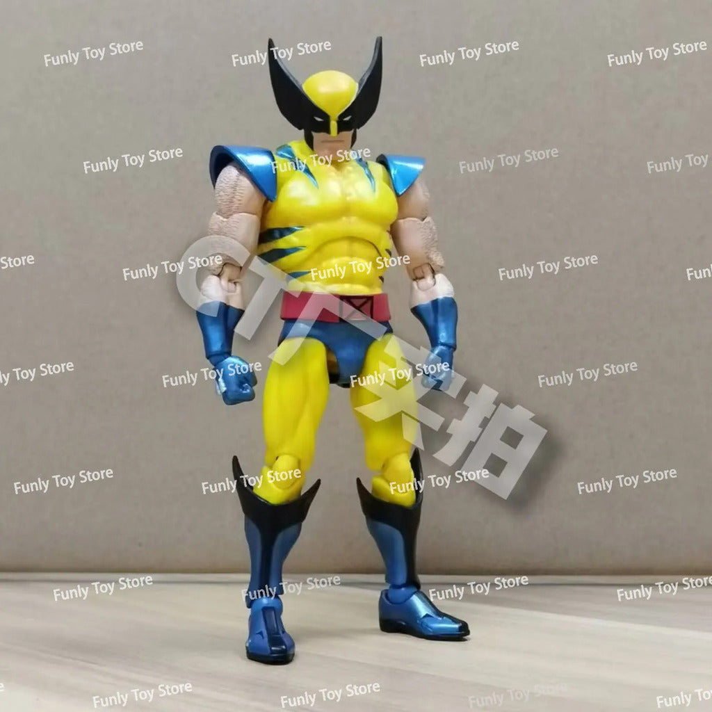 Em estoque ct brinquedos wolverine mafex 138 figura marrom 096 azul quadrinhos ver amarelo x-men anime figura de ação estatueta presentes personalizados brinquedos