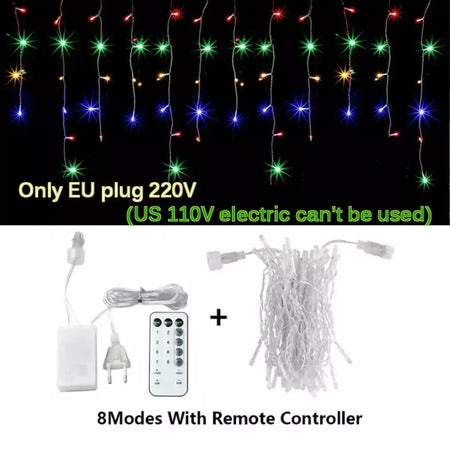 3.5m-40m luzes da corda do sincelo led luzes de fadas guirlanda de natal ao ar livre para o ano novo jardim quintal festa casamento terraço decoração