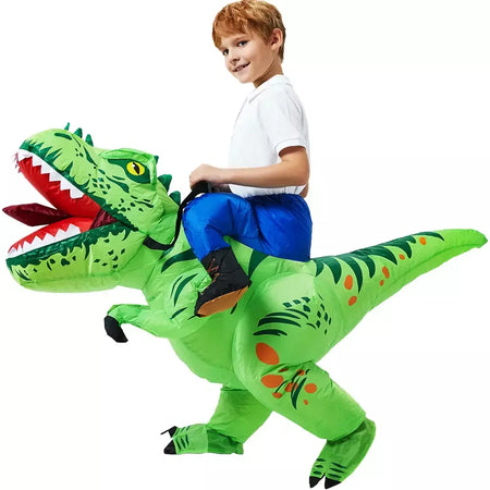 Crianças criança dinossauro inflável traje anime purim halloween festa de natal cosplay trajes vestido ternos para meninos meninas