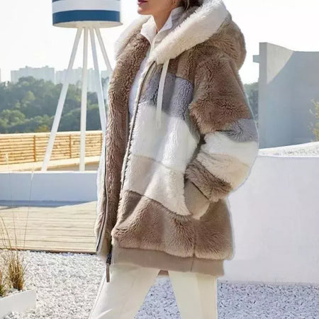 Casaco de capuz extragrande feminino com bolsos macios, streetwear quente, casaco solto, Lady Outerwear, outono, inverno, novo, 2023
