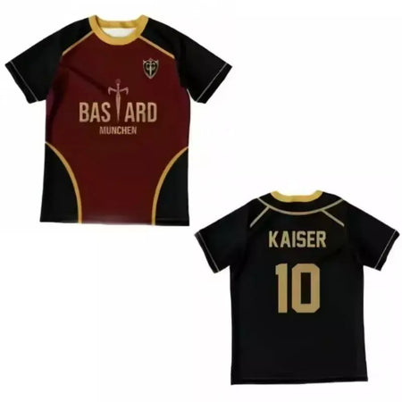 Anime azul bloqueio michael kaiser conjunto trajes cosplay isagi bastardo munchen ness futebol toda camisa impressão 3d reo uniforme de futebol