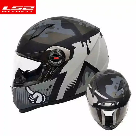 Ls2 rosto cheio capacete da motocicleta das mulheres dos homens capacete de motocross de alta resistência abs escudo 3c aprovado acessórios da motocicleta ff358