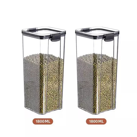 Conjuntos de cozinha empilháveis selados, 460-1800ml, caixa de plástico para armazenamento de alimentos, garrafa multigrãos, frutas secas, chá, recipientes de armazenamento