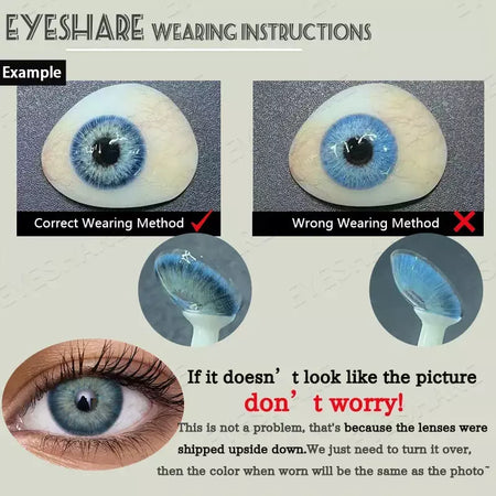 Eyeshare lentes de contato coloridas para olhos, 1 par de lentes coloridas de anime cosplay, lentes loucas de halloween, lentes de contato, maquiagem de beleza