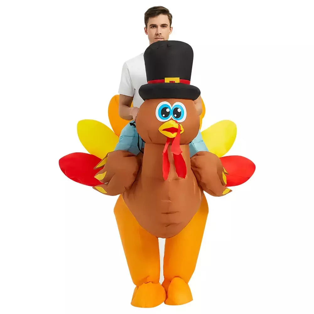 Adulto galo inflável traje engraçado unicórnio elk animais terno inflável halloween carnaval meio corpo explodir terno para cosplay