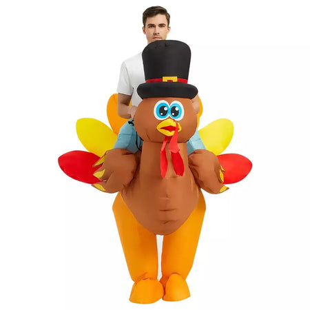 Adulto galo inflável traje engraçado unicórnio elk animais terno inflável halloween carnaval meio corpo explodir terno para cosplay