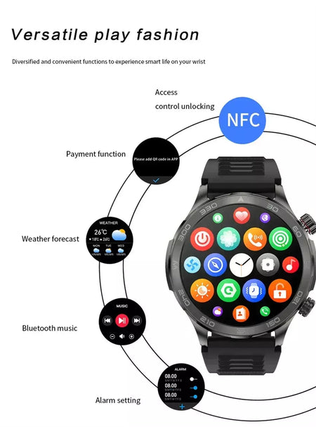 Xiaomi 2025 nova chamada bluetooth relógio inteligente amoled hd tela grande freqüência cardíaca nfc ip68 à prova dip68 água gps esportes relógio inteligente