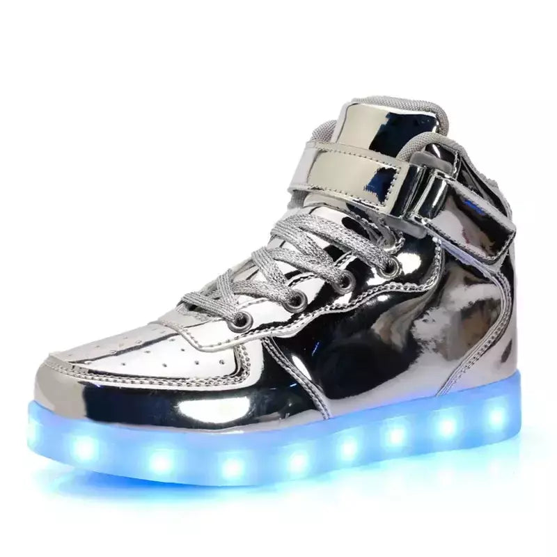 Tamanho 25-46 led sapatos com luzes brilhantes led chinelos para crianças & adulto feminino tenis para crianças meninos meninas sapatilhas luminosas