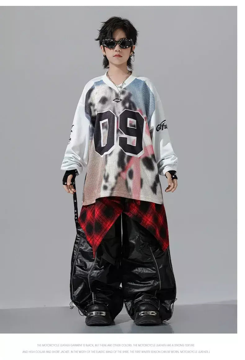 Meninos hio hop letras jaqueta de couro dança de rua calças de carga soltas meninas k-pop streetwear crianças conjunto de roupas jazz traje