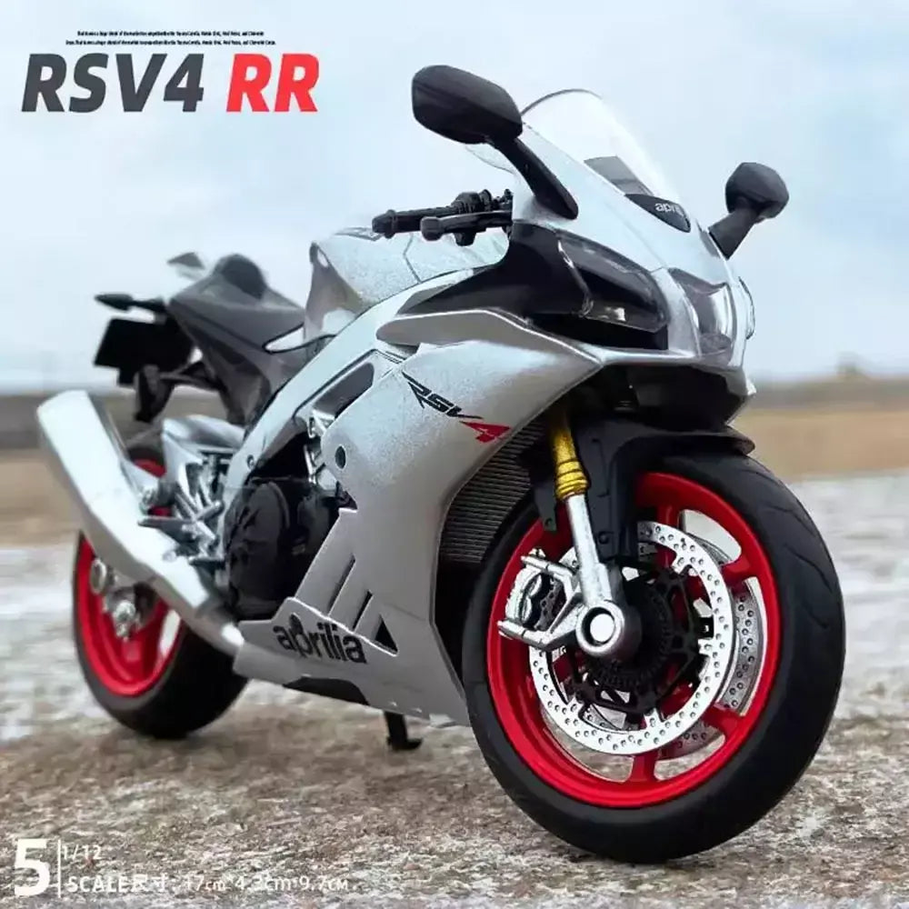 1:12 apulia rsv4 suzuki gsx liga modelo de carro da motocicleta brinquedos diecast roda dianteira direção suspensão da roda traseira presentes das crianças