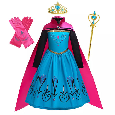 Elsa anna vestidos de princesa meninas malha lantejoulas vestido crianças cosplay neve rainha trajes halloween carnaval festa aniversário vestidos