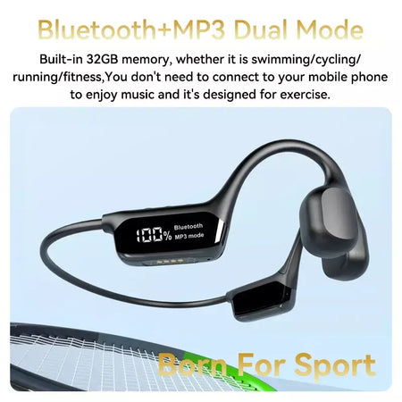 Xiaomi ipx8 à prova dwaterproof água natação condução óssea fone de ouvido bluetooth baixo sem fio mp3 player ciclismo fitness fone