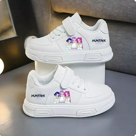 2025 kpop demon hunters crianças sapatos casuais outono dos desenhos animados crianças tênis para meninas bonito da criança estudante tênis de corrida presente
