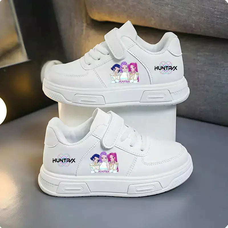 2025 kpop demon hunters crianças sapatos casuais outono dos desenhos animados crianças tênis para meninas bonito da criança estudante tênis de corrida presente