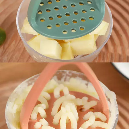 Liquidificador de alimentação para bebês para alimentos, Ferramentas moedeiras Frutas, vegetais, purê de batatas, Processador de segurança manual