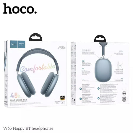 Hoco w65 novo bluetooth 5.4 fone de ouvido sobre a orelha grandes fones alta fidelidade áudio música esporte jogos para iphone android com microfone