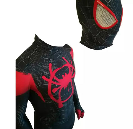 Mais novo anime spiderman milhas morales cosplay traje 3d impressão no verso super-herói halloween zentai bodysuit para adulto