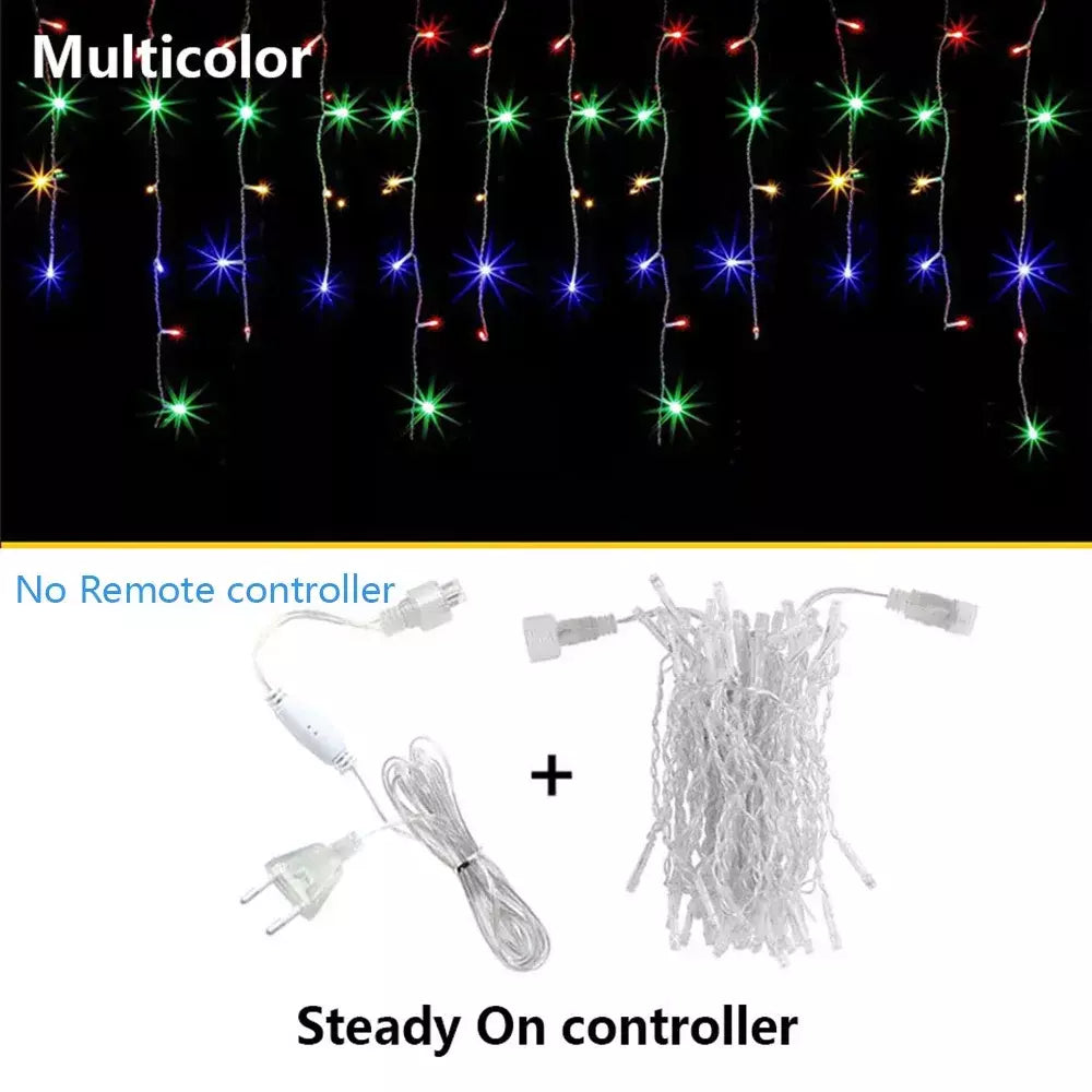 3.5m-40m luzes da corda do sincelo led luzes de fadas guirlanda de natal ao ar livre para o ano novo jardim quintal festa casamento terraço decoração