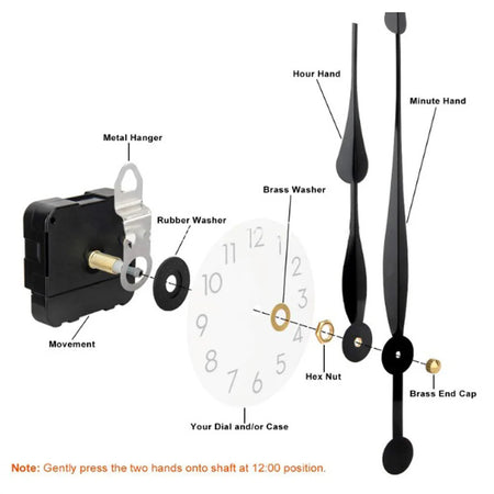 Mecanismo de relógio de parede, peças do mecanismo de movimento de parede, estilo simples, movimento para reparo, relógio diy, substituição de quartzo