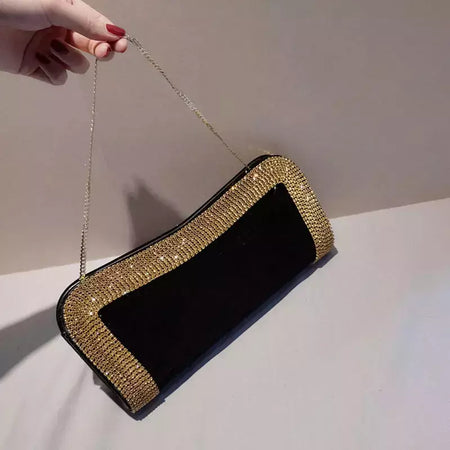 YoReAi-Beading Bolsa para Mulheres, Clutch Feminino, Bolsas de Ombro, Bolsas Festa, Veludo, Hobo-Bag Brilhante, Messenger Bag, Marca de Luxo