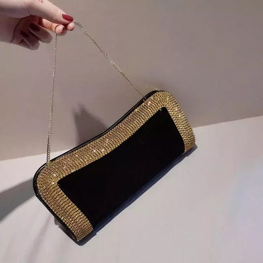 YoReAi-Beading Bolsa para Mulheres, Clutch Feminino, Bolsas de Ombro, Bolsas Festa, Veludo, Hobo-Bag Brilhante, Messenger Bag, Marca de Luxo