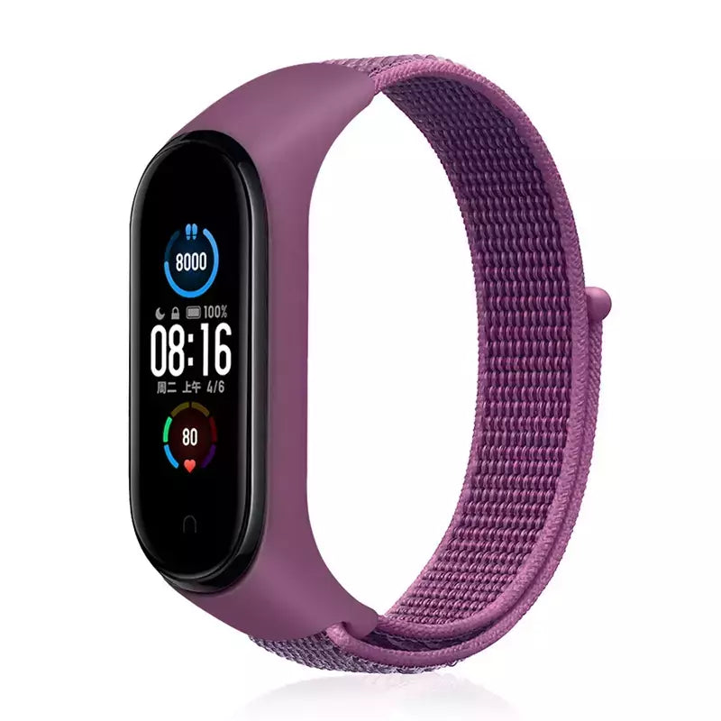 Correia de nylon para Xiaomi Mi Band, pulseira esportiva confortável, pulseira para Mi Band 7, 6, 5, 4, 3