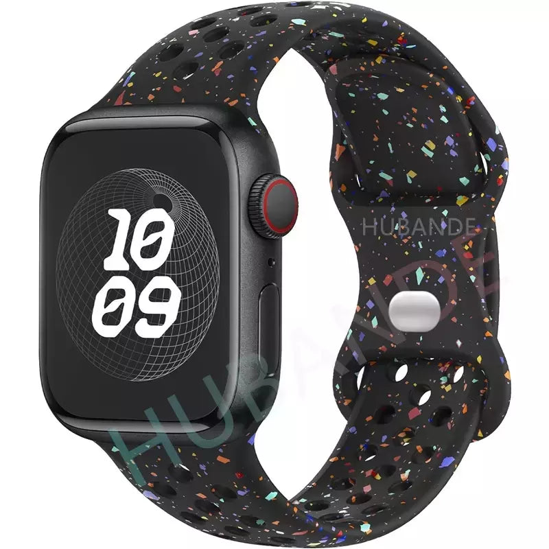 Correia Desportiva Respirável para Apple Watch, Band, Correa, iWatch Series 8, SE, 7, 6, 5, 9 Ultra, 44mm, 49mm, 45mm, 40mm, 41 milímetros, 38 milímetros, 42 milímetros