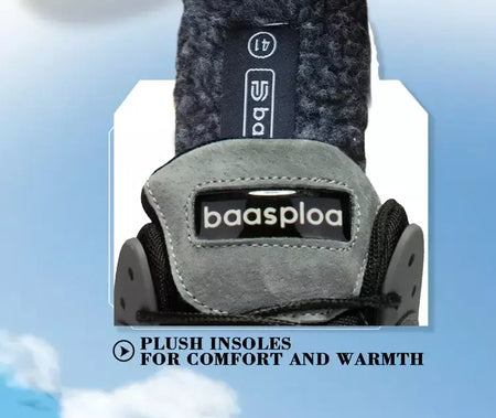 Baasploa inverno homens tênis de couro moda casual à prova dwaterproof água sapatos esportivos para homem de pelúcia quente masculino tênis antiderrapante ao ar livre
