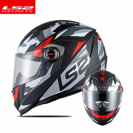 Ls2 rosto cheio capacete da motocicleta das mulheres dos homens capacete de motocross de alta resistência abs escudo 3c aprovado acessórios da motocicleta ff358