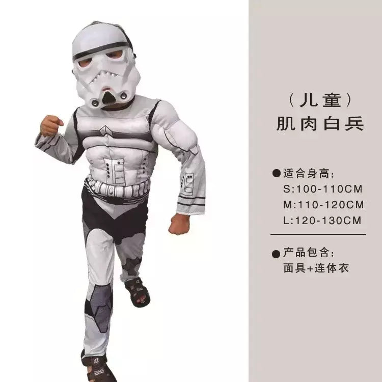 2024 novo traje de guerreiro preto tempestade soldado darth vader anakin skywalker menina guerras rey cosplay festa traje roupas capa máscara