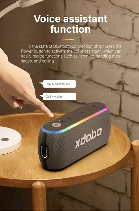 60w xdobo x8 iii alto-falante bluetooth subwoofer sem fio ipx7 6600mah banco de potência baixo duplo alto-falante ao ar livre para telefone inteligente tv