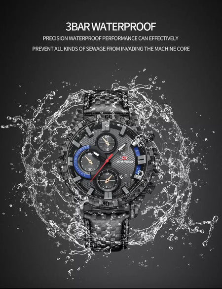 2023 nova marca famosa de luxo negócios esportes moda criativa couro quartzo calendário 3atm à prova dwaterproof água série piloto relógios masculinos