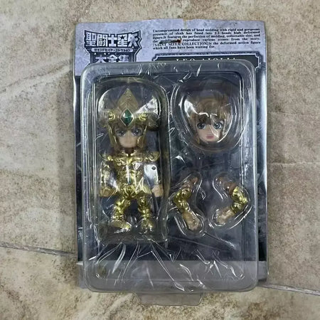 Em estoque versão q de saint seiya figura dos desenhos animados leo sagitário virgo articulações são modelo móvel ornamentos brinquedo presente de natal