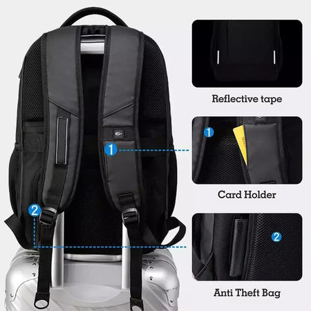 SWISS MILITARY-Mochila impermeável para laptop USB de grande capacidade 17 "para homens, mochila de negócios de moda para escola, mochila