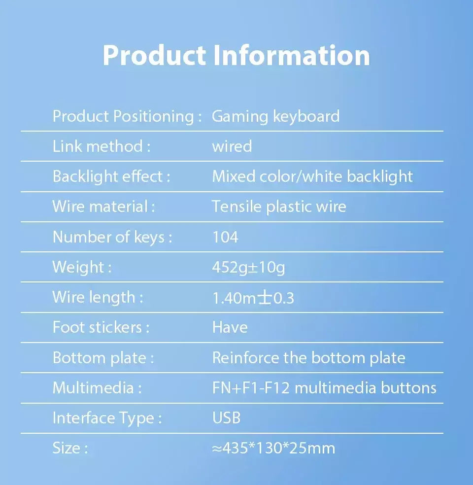 K500 teclado para jogos com fio sensação mecânica laptop desktops pc computador acessórios de escritório 104 teclas teclados com luz de fundo rgb