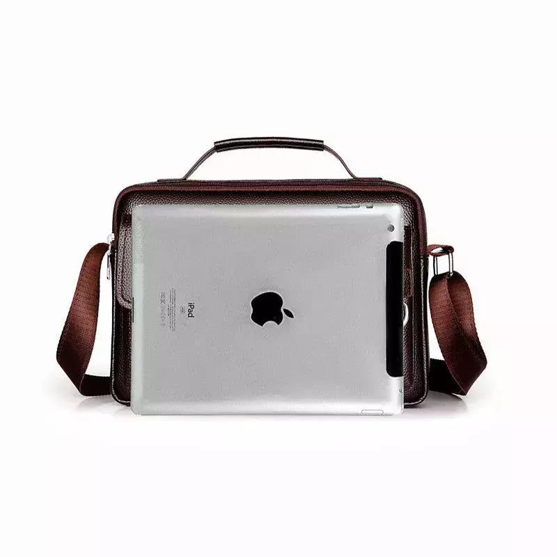 Bolsa de ombro de grande capacidade bolsa de mensageiro masculina de couro business commuter bolsa impermeável resistente ao desgaste pode ser armazenada