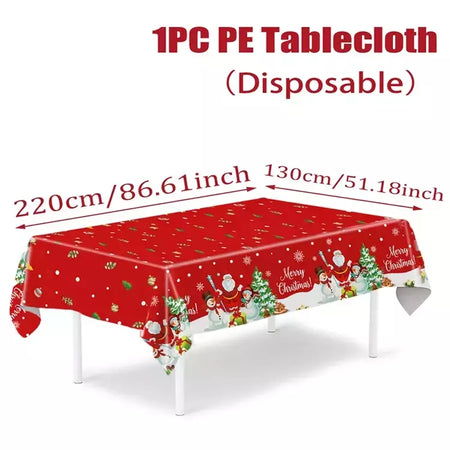 Toalha de mesa Merry Christmas Snowman para decoração de casa, toalha de mesa, inverno, ano novo, 2022, 2024