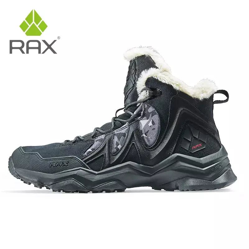 Rax à prova dwaterproof água caminhadas sapatos homens inverno ao ar livre tênis para homens botas de neve de pelúcia montanha botas de neve turismo ao ar livre sapato de corrida