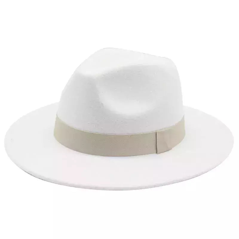 chapeu feminino chapeu chapeu masculino gorro Chapéu fedora mulheres fita banda homens chapéus de aba larga igreja casamento clássico bege branco chapéu do inverno das mulheres dos homens 2021 new gorras hombre
