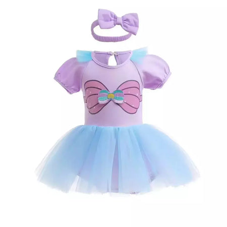 Baby Romper TUTU Vestido Com Headband Infantil Baby Princess Girl Roupas Tamanho 3-18M Cute Design Baby Dress Party Trajes