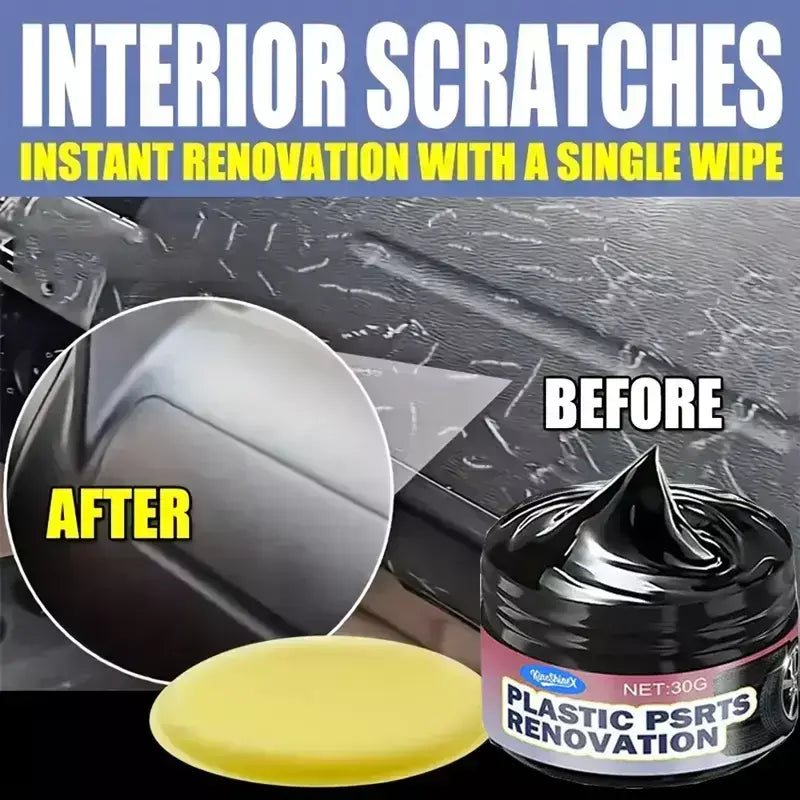 Cera para reparo de arranhões interiores do carro - revestimento de renovação interior de plástico, kit de remoção de arranhões para reparo de painel e painel do carro