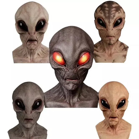 Halloween alienígena assustador máscara horrível alienígena supersoft máscara de terror assustador festa engraçado cosplay prop máscaras decoração adereços