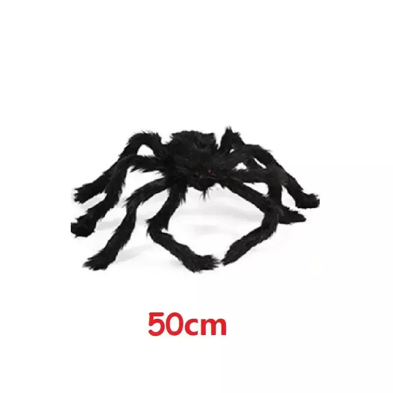 Halloween preto assustador aranha gigante enorme teia de aranha decoração de halloween para casa barra casa assombrada adereços férias decoração ao ar livre