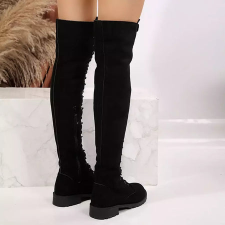 Botas de cano alto casual feminino, famoso na internet, botas de equitação ocidentais, novo, elegante