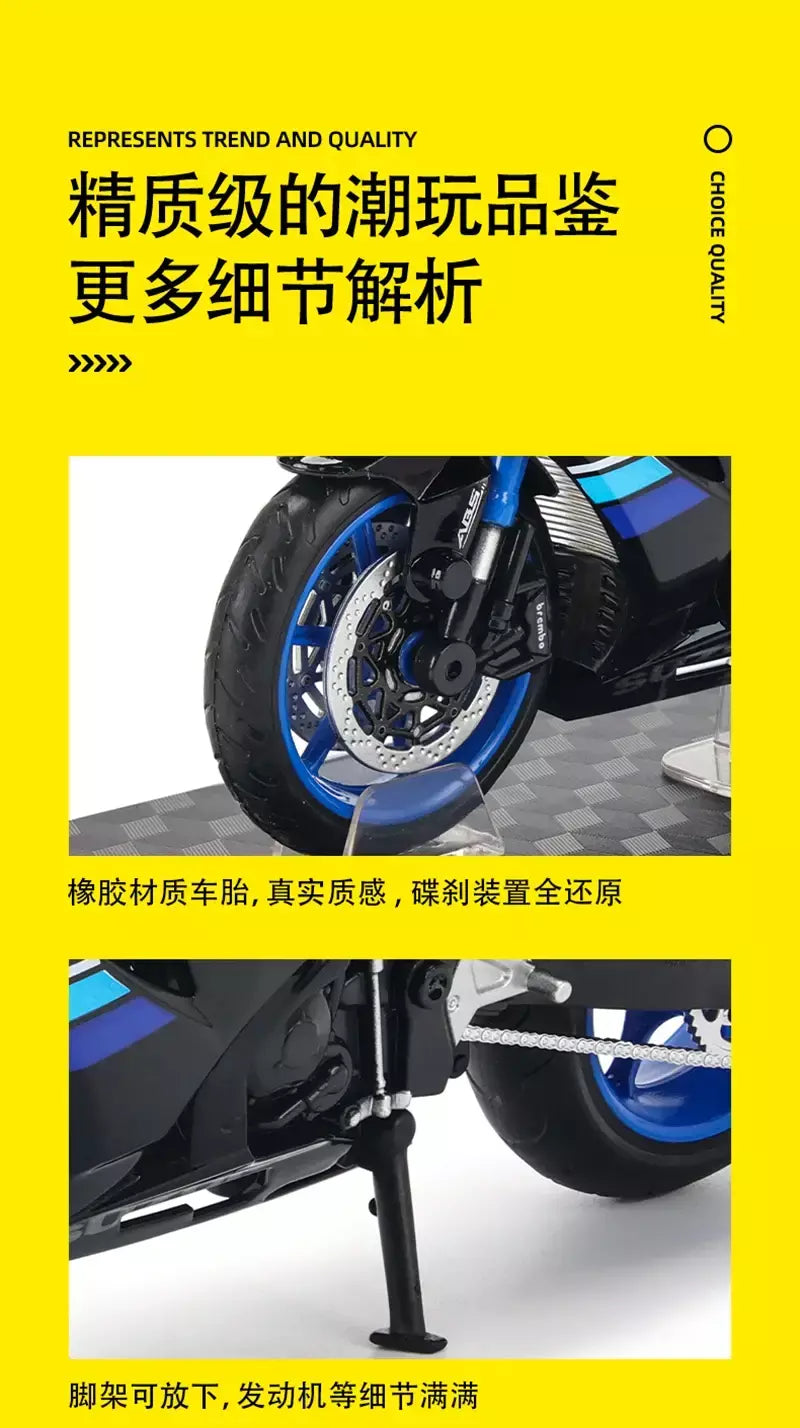 Cca 1:12 suzuki GSX-R1000 liga motocross licenciado modelo de motocicleta brinquedo carro coleção presente produção estática fundição