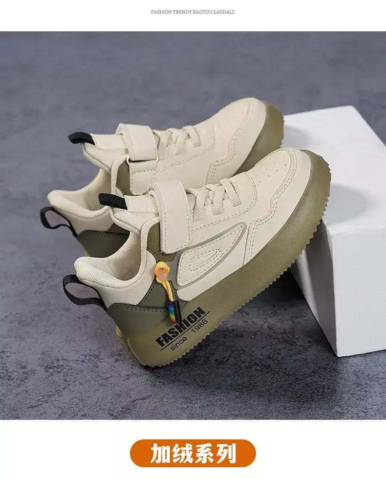 Meninos tenis tênis crianças sapatos moda de luxo couro crianças casual tênis plataforma sapatos esportivos para menino 4 a 12 anos