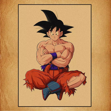 Japonês em torno do anime retro dragon ball cartaz goku gohan vegeta piccolo friza pintura em tela impressão arte da parede presente das crianças